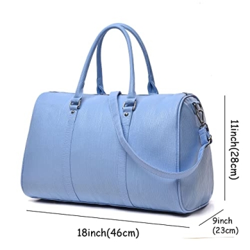 Duffle Bag for Travel Carry On for Women Large Tote Bags Cute for Hospital Overnight (Blue)