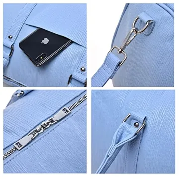 Duffle Bag for Travel Carry On for Women Large Tote Bags Cute for Hospital Overnight (Blue)