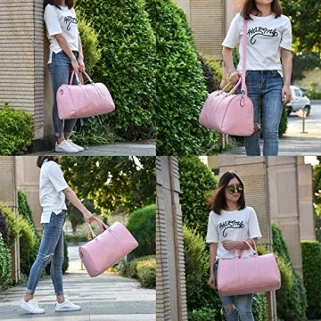 Duffle Bag for Travel Carry On for Women Large Tote Bags Cute for Hospital Overnight (Blue)