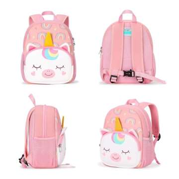 mibasies Toddler Unicorn Backpack for Kids - 12in Mini