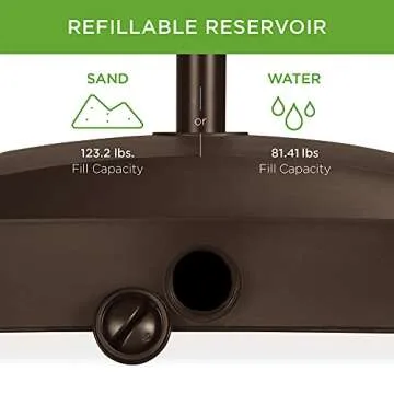 Heavy Duty Fillable Umbrella Base for Outdoor Areas