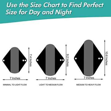 Leekalos Reusable Menstrual Pads - Bamboo Menstrual Cloth Pads | Light Incontinence Pads | Reusable ...