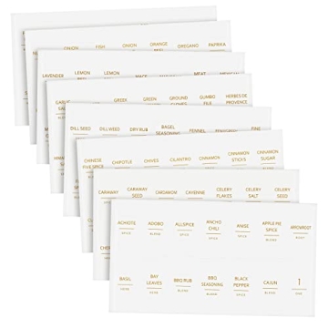 Stylish Talented Kitchen 140 Spice Jar Labels for Organization