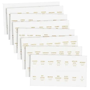 Stylish Talented Kitchen 140 Spice Jar Labels for Organization