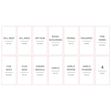 Stylish Talented Kitchen 140 Spice Jar Labels for Organization