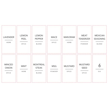 Stylish Talented Kitchen 140 Spice Jar Labels for Organization