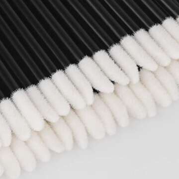 500PCS Lip Wands Applicators Disposable - Vaincre Lip Brush, Lipstick Lint Free Brush Makeup Gloss Wands, Makeup Applicator Beauty Tool Kits Black