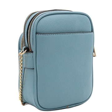 FashionPuzzle Multi Pocket PU Leather Crossbody Bag
