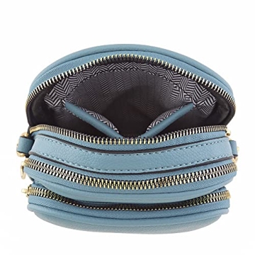 FashionPuzzle Multi Pocket PU Leather Crossbody Bag