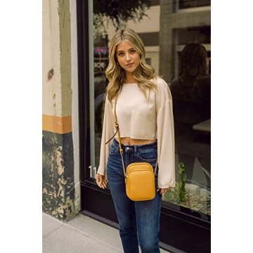 FashionPuzzle Multi Pocket PU Leather Crossbody Bag