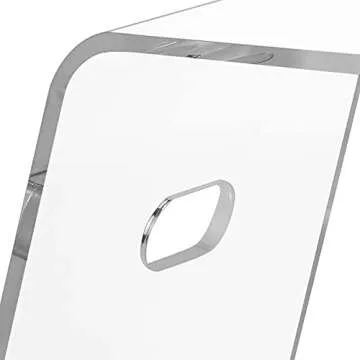 Egchi Acrylic Bed Tray for Eating and Laptops, Dinner Breakfast Tray with Handles, Clear Monitor Stand for Home Office, Lightweight Portable Lap Desk for Eating, Mobile Drawing Table for Bed & Couch