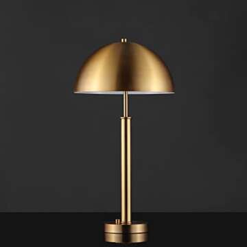 Modern Gold Table Lamp with LED Bulb and Art Deco Design