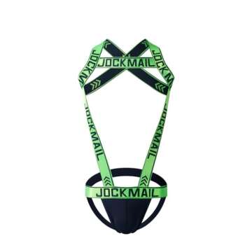 Mens Harness Sport Shoulder Strap with Mens Jock Strap Fitness One-piecs Mens Harness with Jockstrap...