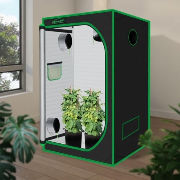 Green Hut Grow Tent 32"x32"x63" Ideal for Indoor Growing