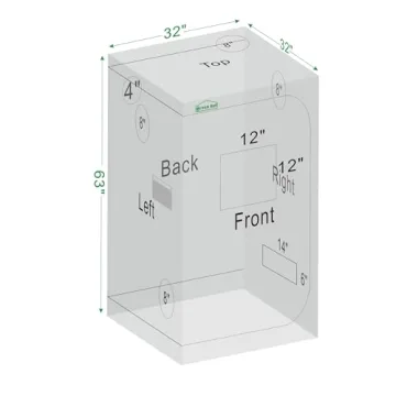Green Hut Grow Tent 32"x32"x63" Ideal for Indoor Growing