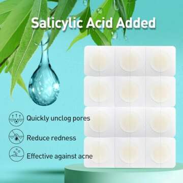 TKTK Invisible Acne Patches with Salicylic Acid, 48 Count