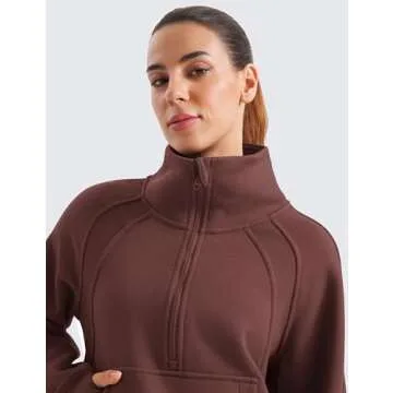 CRZ YOGA Women’s Cozy Fleece Lined Sweatshirt