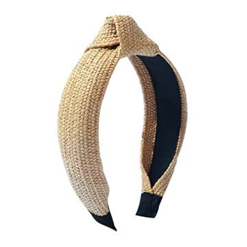 FEDANS Straw Headbands - Stylish Hand Knitted Hair Accessories for Women
