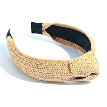 Elegantly Knitted FEDANS Straw Headbands for All Occasions