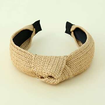 Elegantly Knitted FEDANS Straw Headbands for All Occasions