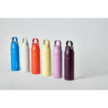 Stanley IceFlow Flip Straw 2.0 Water Bottle 36 oz | Built-In Straw for Travel and Sports | Lightweight and Leak Resistant | Insulated Stainless Steel | BPA-Free | Plum