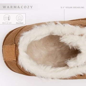 Cozy BlackTwig Women Fur Lined Winter Ankle Boots