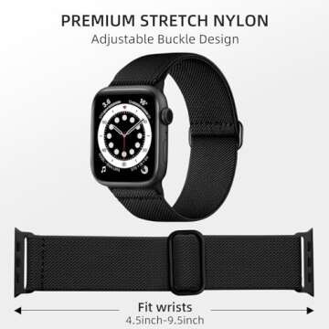 IMIVIO Compatible with Apple Watch Bands 45mm for Men, Stretchy Straps for Apple Watch Ultra 2 Bands...