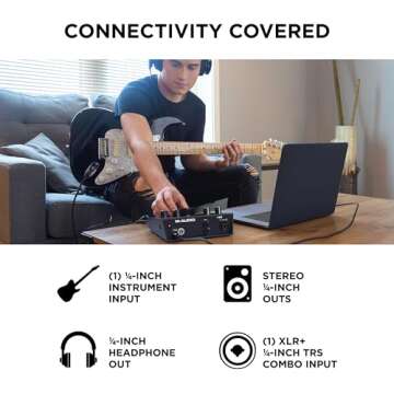 M-Audio AIR 192x4 USB C Audio Interface for Recording, Podcasting, Streaming with Studio Quality Sound, 1 XLR in and Music Production Software