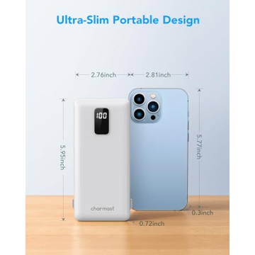 Charmast Portable Charger Built-in Cables & Plug