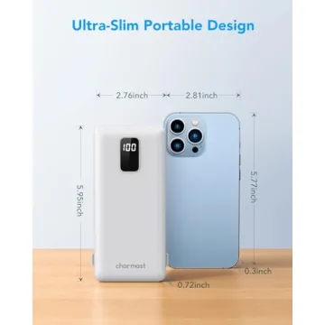 Charmast Portable Charger Built-in Cables & Plug