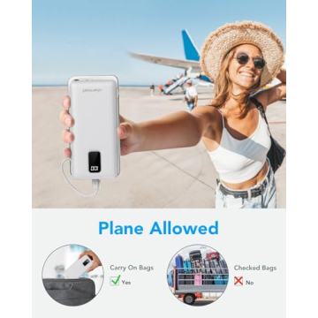 Charmast Portable Charger Built-in Cables & Plug