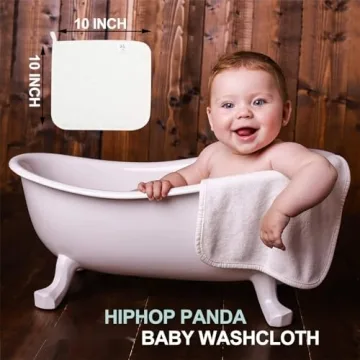 Buy HIPHOP PANDA Soft Bamboo Baby Washcloths