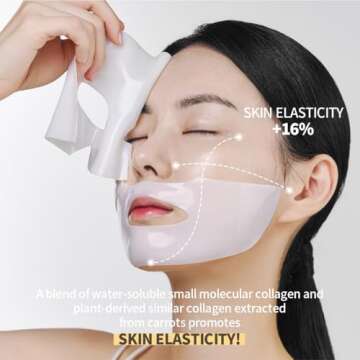 NACIFIC Collagen Gel Facial Mask (Rice Peptide) 4EA Set Hydrogel Deep Korean Face Mask Hydrating Ove...