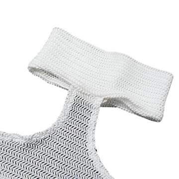 Women Sexy Halter Cutout Dress Trendy Long Sleeve Bodycon Low Cut Ruched Tie Up Print Mini Dress Party Cocktail Clubwear E White