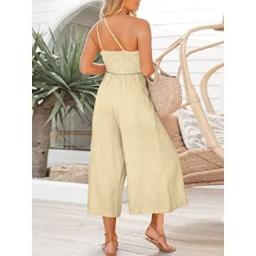 Trendy One Shoulder High Waist Jumpsuit for Women