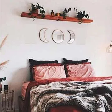 Scandinavian Moon Phase Mirror Set for Home Decor