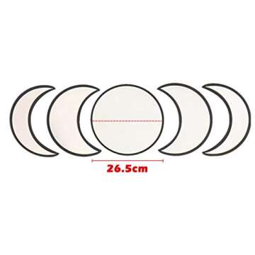 Scandinavian Moon Phase Mirror Set for Home Decor