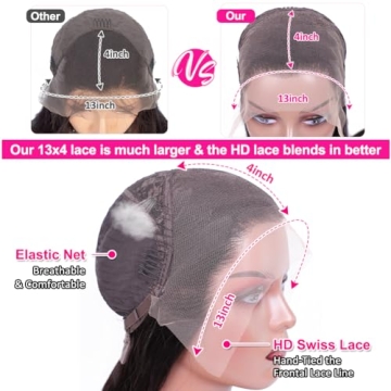 Pizazz HD Transparent Lace Front Wig Human Hair 26"