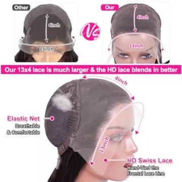 Pizazz HD Transparent Lace Front Wig Human Hair 26"