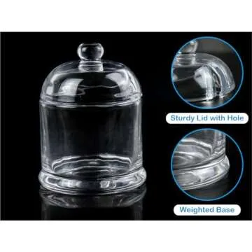 Thick Glass Salt Cellar with Spoon for Kitchen Use