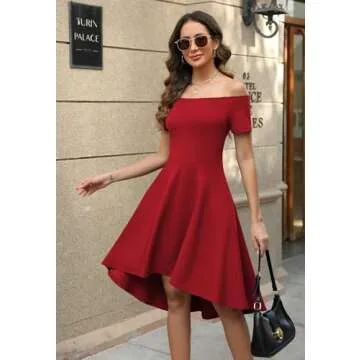 Elegant Off The Shoulder Cocktail Dress for Women