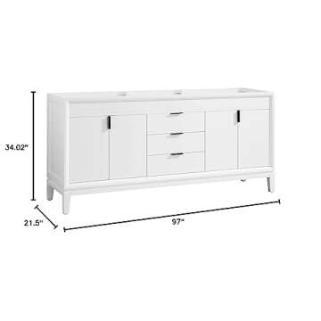 Elegant 72 in. White Vanity Base for Stylish Bathrooms