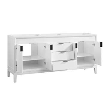 Elegant 72 in. White Vanity Base for Stylish Bathrooms
