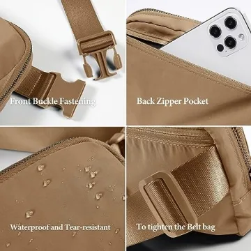 ODODOS Mini Belt Bag Adjustable Strap for Workout Travel