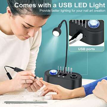 JOEOEN Professional Nail Drill Kit for Gel Acrylic Nails