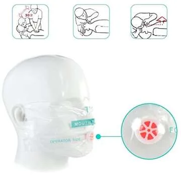 Essential CPR Face Shield Mask Keychain Emergency Kit