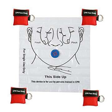 Essential CPR Face Shield Mask Keychain Emergency Kit