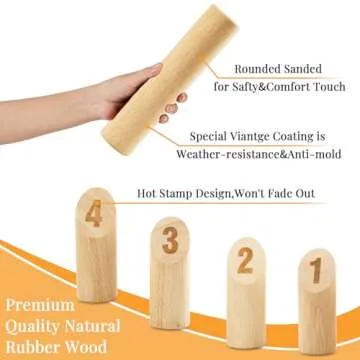 Aivalas Wooden Tossing Game Set for All Ages - Perfect Family Fun!