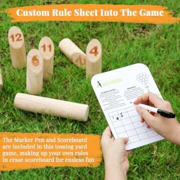 Aivalas Wooden Tossing Game Set for All Ages - Perfect Family Fun!