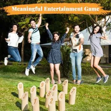 Aivalas Wooden Tossing Game Set for All Ages - Perfect Family Fun!